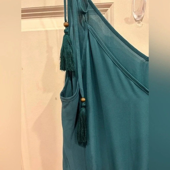 J. Crew Emerald Green Crepe Tassel Jumpsuit Size Large‎ - Picture 6 of 8